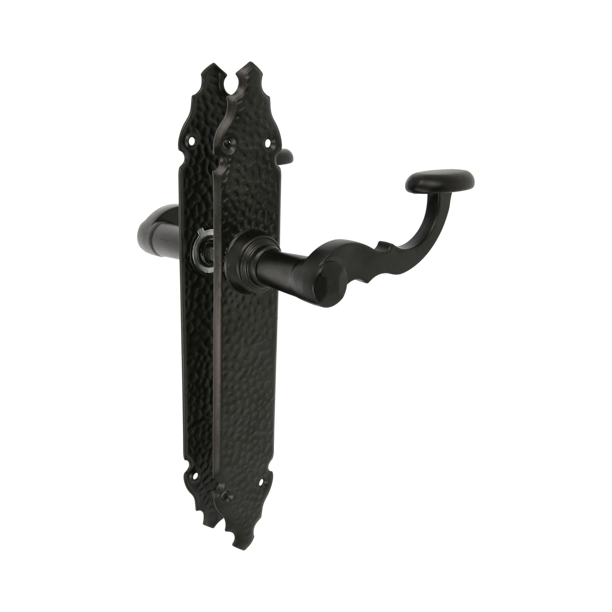 Amig - 6100 Rustic Handle Set Model 100P | Steel Plate and Zamak Pull | Black | 280 x 45 x 3.5 mm — image 1