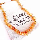 Baltic Amber Teething Necklace with Amber Bracelet for Babies (Unisex) Anti Flammatory, Drooling & Teething Pain Relief - Certified Genuine Baltic Amber Chip Bead (Parent) (Honey)