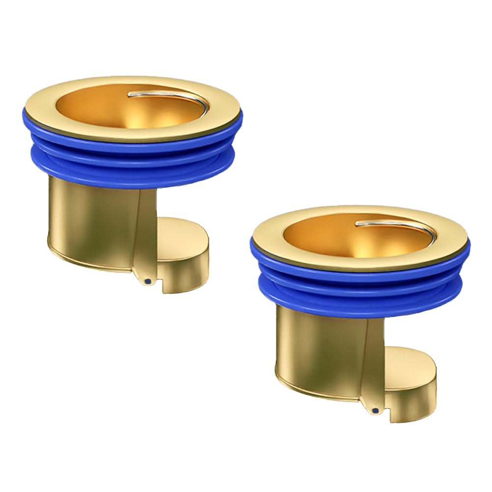 Photo 1 of 2 Pcs One Way Valve Drop-in Brass Drain Plug, Shower Floor Drain backflow Preventer, Anti-Odor Shower Drain Plug, Shower Stopper for Drain, Suit for 1.28-2.08 inch Caliber