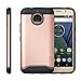 TUDIA Moto G5S Plus Case, Slim-Fit Heavy Duty [Merge] Extreme Protection/Rugged but Slim Dual Layer Case for Motorola Moto G5S Plus [ONLY Compatible with Moto G5S Plus] (Rose Gold)