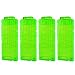 Bullet Clips, Yamix 4 Pack 12-Darts Quick Reload Clips Magazine Clips for nerf n strike elite blasters - Transparent Green