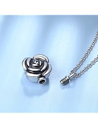 uny Trendy rosa de acero inoxidable Pet urna cenizas Memorial colgante recuerdo de fresno joyería de cremación collar
