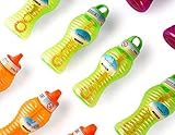 Neliblu Bulk Party Bubbles - 12 Pack 4 Oz Bubble Bottles with Wands - Summer Fun Toys, Party Favors, Goody Bag Stuffers Assorted Colors