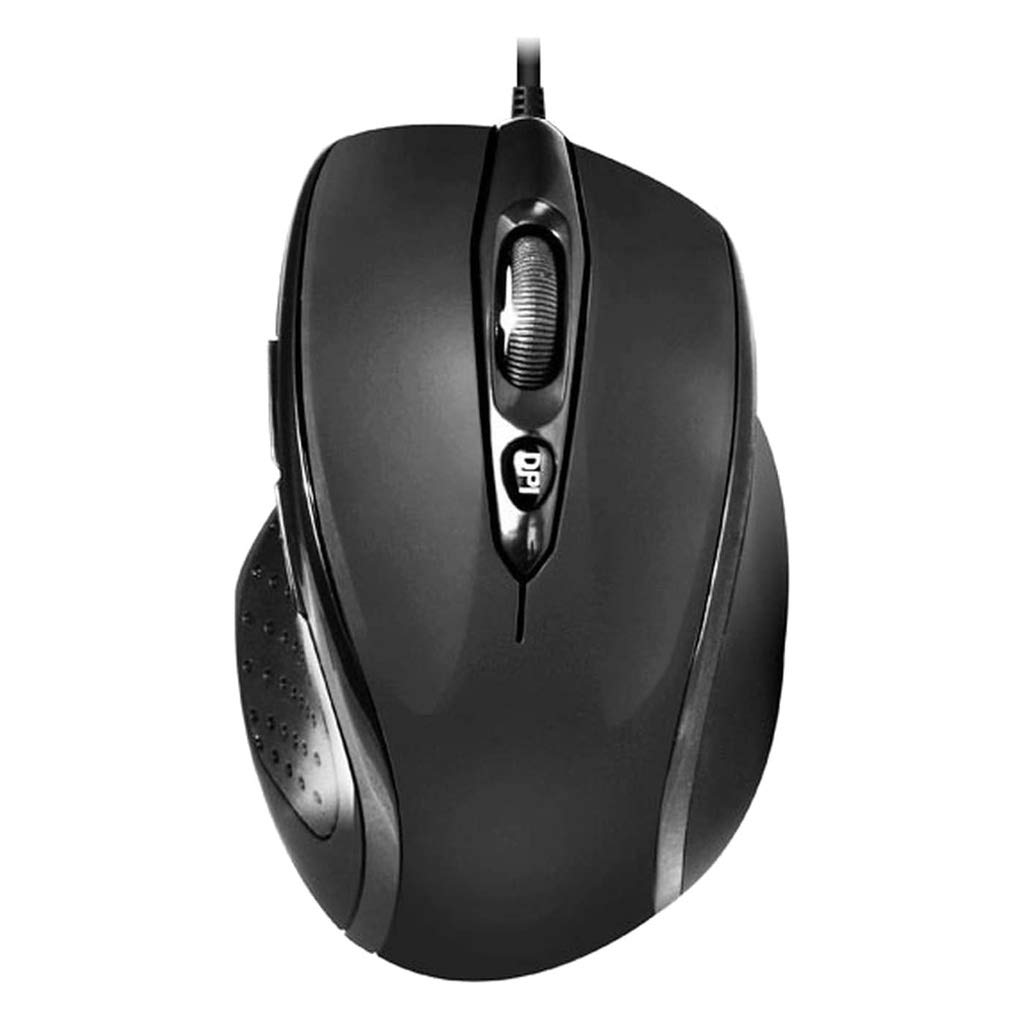 Advance S-6D-BK Wired Optical USB Mouse 500/1,000 DPI 6 Buttons Black
