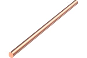 KWOKWEI 1PCS Pure Copper Round Rod, 3/8" (10mm) Dia x 10" (250mm) Length, Bare Copper Metal Rod for Metal Crafts