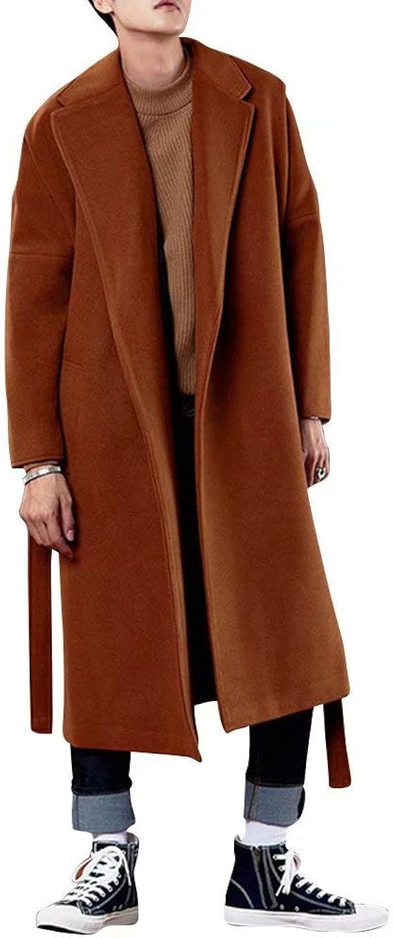 Amazon Kogarasi コート メンズ チェスターコート レディース ロングコート ゆったり ベルト付き テーラード 防寒 防風 暖かい トレンチコート オーバー ビジネス カジュアル 春 秋 冬 ブラック アウター 男女兼用 コート ジャケット 通販