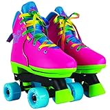 Circle Society Classic Adjustable Indoor & Outdoor Childrens Roller Skates - JoJo Rainbow - Sizes 3-7