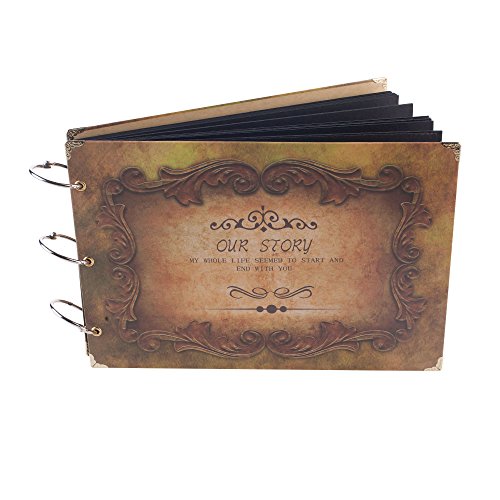 Our Story Scrapbook Photo Album, Expandable Album, 11.6x7.5 Inches, 60 Pages, with Photo Album Storage Box and DIY Accessories Kit