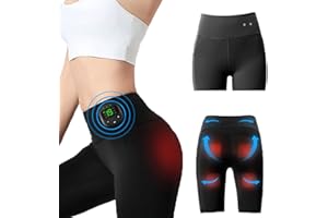 Kafly High Waist Shorts Yoga Pants with EMS Muscle Stimulator Rechargeable, Buttock Ultimate EMS Stimulator for Women
