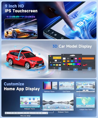 VECHTEL 8 Core Q-Snapdragon 4G+64G Android 15 Car Radio for Mercedes-Benz E-Class W211 S211/CLS Class C219 2005-2008, 9 Inch IPS Screen Tactile Carplay Android Car GPS WiFi DSP Bluetooth FM/RDS Camera