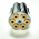 United Pacific Chrome Aluminum Gun Cylinder Dash Knob