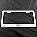 Polish Chrome Laser Engraved Fiat Stainless Steel USA License Plate Frame With Engraved Steel Logo Screw Cap Combo 12.25
