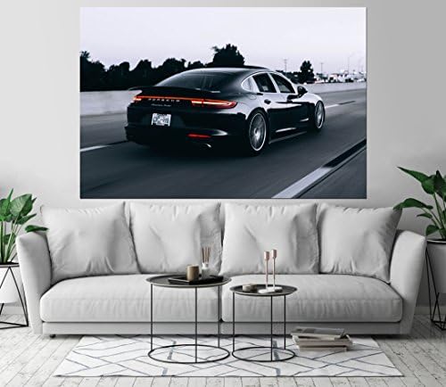 Porsche Panamera Turbo Vehicle Art Print Wall Decor Self-Adhesive - Wallpaper Sticker 48 x 72-3XL