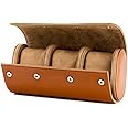 Watch Roll Travel Case - Handmade Leather Watch Rolls Box for Man - Travel Watch Roll with Velvet to Protection - Watch Roll Organizer to Home Secure Storage