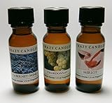 3 Bottles Set, 1 Merlot, 1 Cabernet (Wine), 1 Chardonnay 1/2 Fl Oz Each (15ml) Premium Grade Scented Fragrance Oils By Crazy Candles