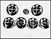 MATTE ALL BLACK Sticker Overlay Vinyl for All BMW Emblems Caps Logos Roundels