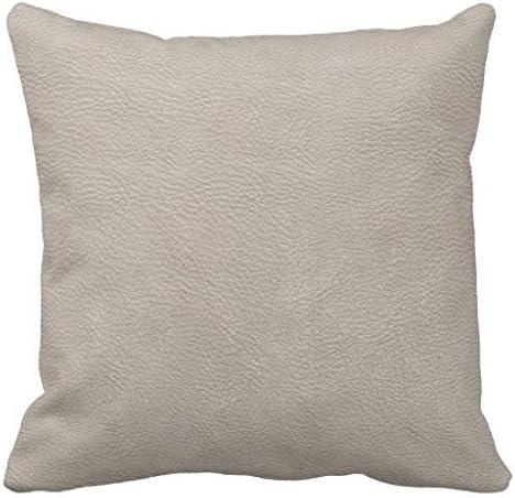 Amazon Com Beige Leather Print Texture Pattern Home Decor Pillow