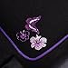 CAR PASS Embroidery Butterfly and Flower Car Floor Mats, Purple Car Floor Mats, Universal Fit 95% Automotive,SUVS,Sedan,Vans,for Women,Girly,Set of 4(Black with Purple)