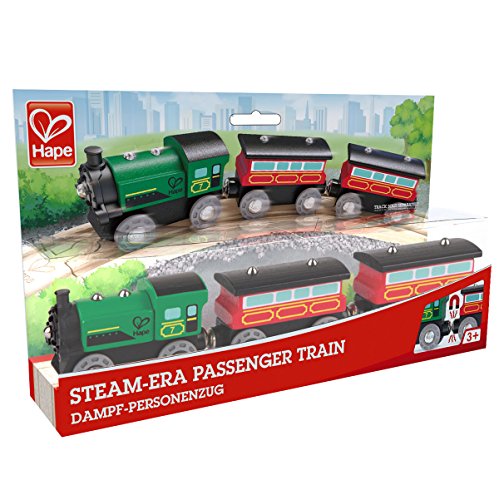 Hape Kids Wooden Railway Passenger Steam Train Toy