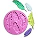 Efivs Arts Ea177 4 Kinds Of Feather Pattern Silicone Candy Fondant Chocolate Accessory Mold For Cake Decoration