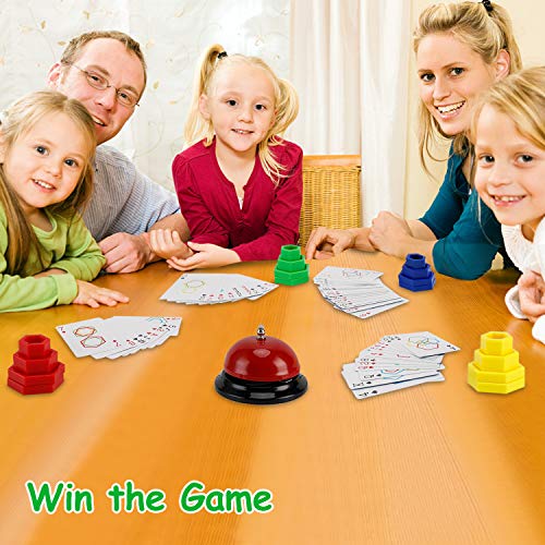 LUKAT Family Board Games for Kids and Adults, Great Stacking Toys for 2 to 4 Players, Educational Building Blocks for Toddlers Boys & Girls, Gift for Ages 3,4,5,6,7 Years Old