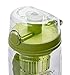 Hydracy Fruit Infuser Water Bottle - 32 oz Sports Bottle - Time Marker & Full Length Infusion Rod + 27 Fruit Infused Water Recipes eBook Gift - Lime Green