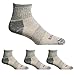 Ballston Unisex Lightweight All Season 80% Merino Wool Quarter Crew Hiking Socks - 4 Pairs (Lunar Gray, X-Large)