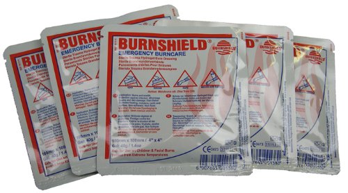 Pack of 5 Burnshield Emergency Burncare Dressing 10x10cm