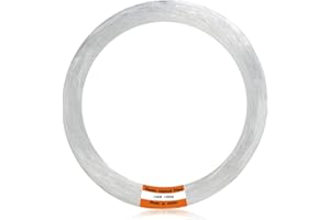 AMKI Plastic 0.04in/1mm Diameter 328ft(100Meter) PMMA Fiber Optic Roll End Glow Cable for All Kind Led Star Ceiling Light Kit