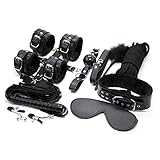 MOJOY Bed Restraints Bondage Kit, Fetish BDSMS Restraints for Sex Play Sex Toys for Couples (Black)