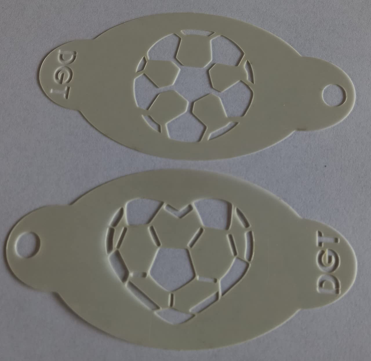 Football & Football in Heart face Painting Stencils Reusable Many Times Sport Soccer World Cup England France Australia Spain Germany