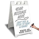 Wall26 Signicade Adhesive Replacement Graphics - Display on Front and Back -Blank Sign - Vinyl inserts are 24 by 36 inch each -Outdoor Sidewalk Signage