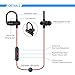 SoundPEATS Bluetooth Headphones Sport Wireless Sweatproof Earbuds for Running with Mic (8 Hours Play Time, Bluetooth 4.1, aptx, Secure Fit Ear-hook Design) Q11 - Red