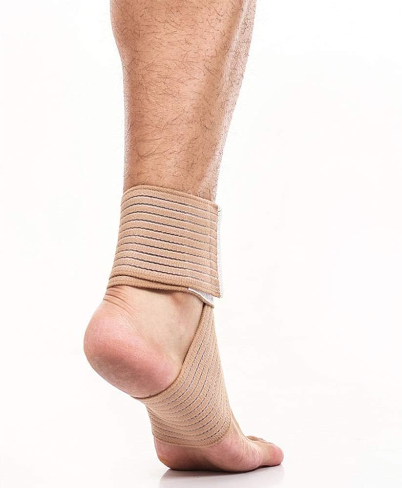 2PCS Ankle Support, Adjustable Ankle Brace Breathable Elastic & Comfortable, 1 Size Fits all, Prevention Sport Fitness Chronic Ankle Strain, Sprains Fatigue, Foot Ankle Bandage Guard Band(B-Beige) : Sports & Outdoors