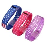 Generic Replacement Wrist Band for Fitbit Flex with Secure Fasteners Sleeve and Metal Clasps Small Pack of 3