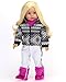 Sophia's Doll Clothing Ski Outfit for Dolls |18 in Doll Snowsuit | 4 Pc Set, Black & White Geometric Print Ski Coat, White Pants, Berry Neck Warmer & Fur Boots, Perfect for American Dolls & More!