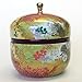 Japanese tea canister tin Suzuko / double lid / air-tight / 3.5 oz (150g) green tea (red)