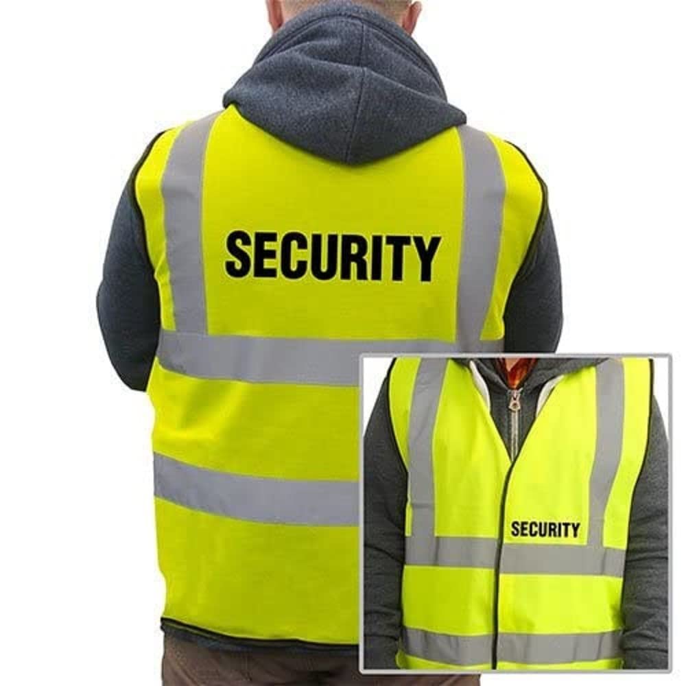 VSafety 2XL-Security Basic High-Visibility Safety Vest, XX-Large, Yellow