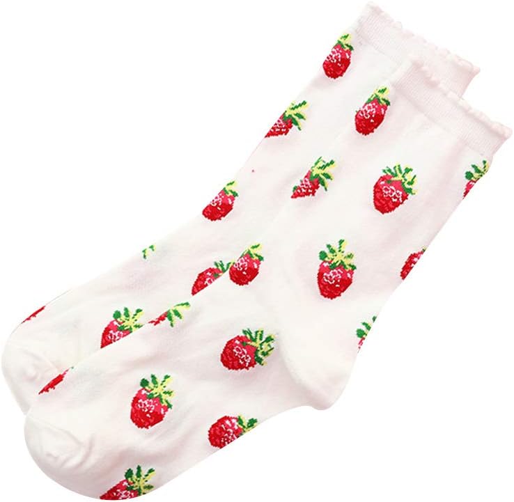 NNGUBIU Kawaii Sweet Women's Socks Funny Cute Cream Candy Color Milk Strawberry Socks For Girl Christmas Gift Japanese Harajuku Funny Socks Calcetines Mujer