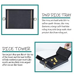 Dice Tray and Dice Tower - 3 in 1 DND Dice Rolling