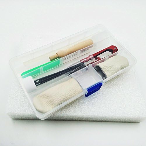 Guoyan Needle Felting Craft Starter Basic Tools Kit Wool Roving Felt Needle Mat Scissors Storage Plastic Box