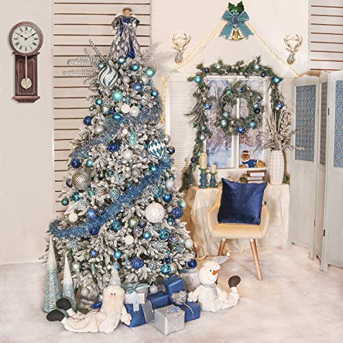 Valery Madelyn Pre Lit 24 Inch Winter Wishes Blue Silver Christmas