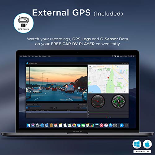 Rove M3 Streaming Mirror Dashboard Camera, FHD 1080p Front and Rear View 9.66 Inch Touch Screen Monitor Dual Lens Dash Cam with Built in Backup Camera, GPS Player, Parking G-Sensor, Motion Detection