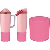 ZXFYE Higher Boot Compatible with Owala 30oz 40oz FreeSip Sway Water Bottle & Tumbler, Anti Scratch & Anti Slip Large Silicone Protective Bottom Sleeve Cover for Owalaa Sway