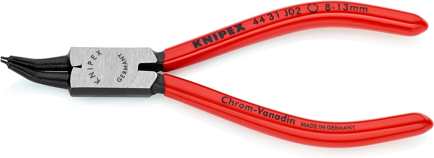 KNIPEX Circlip Pliers for Internal Circlips in Bore Holes 45° Angled with Plastic Coating 140 mm, 44 31 J02
