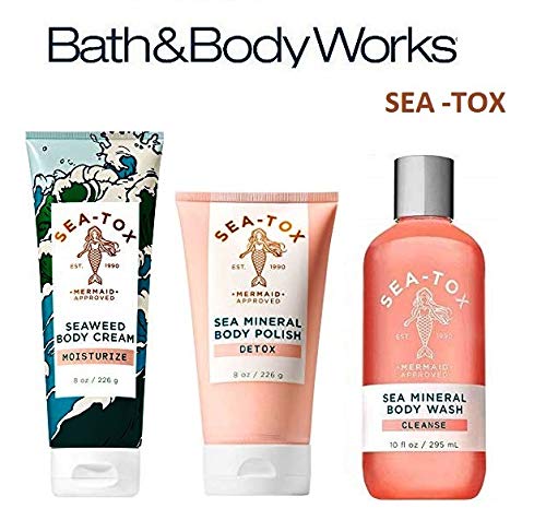 Bath And Body Works Sea Tox Mermaid Approved Collection Set Sea Mineral Body Polish Seaweed Body Cream And Sea Mineral Body Wash Full Size Buy Online In Albania At Albania Desertcart Com Productid