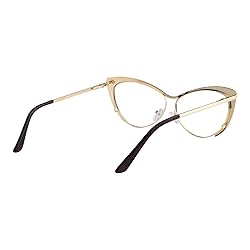 Zeelool Women's Oversized Stylish Metal Browline