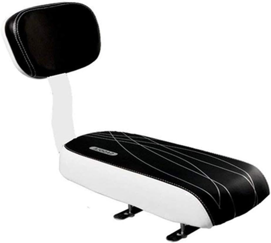 CHUCKSSS-Bicycle Back Seat MTB PU Leather Soft Cushion Rear Rack Seat Children Seat with Back Rest. Soft Thick Sponge Backrest Safe Comfortable for Kids or Adults