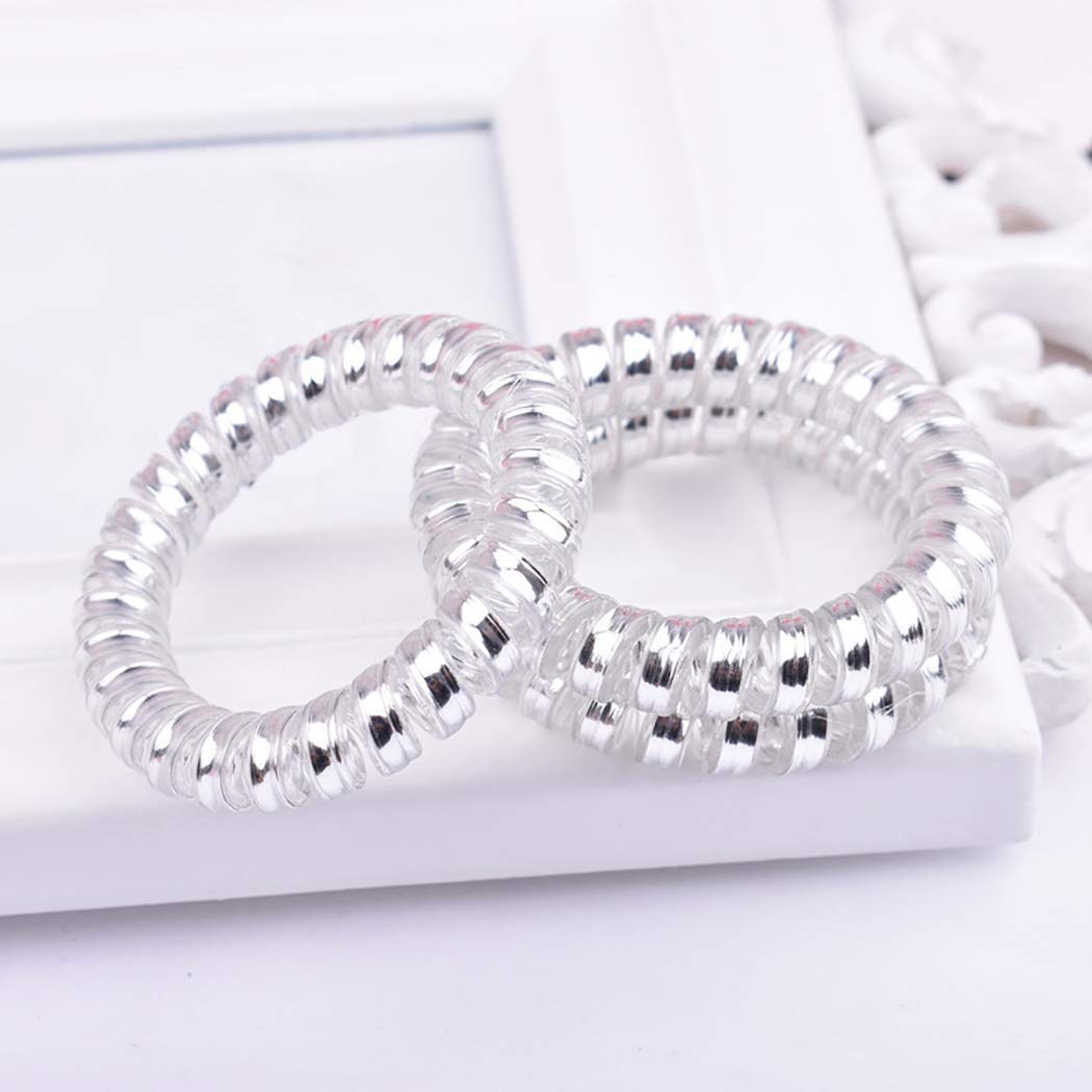 40PCS Spiral Hair Ties, Coil Hair Ties, Phone Cord Hair Ties, Hair Coils Ponytail Holder Hair Accessories for Women Girl