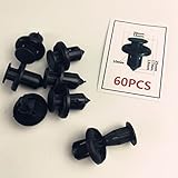 10mm Push-type Nylon Bumper Fender Flare Fastener Rivet Clips, Nylon Plastic Rivets 60 Pcs / Pack